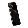 Θήκη Σιλικόνης XINLI Straight Edge για Samsung Galaxy A14 5G – Black / Gold