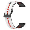 Λουράκι Σιλικόνης 22mm Triple-Color για Huawei GT / GT2 / GT2 Pro / Watch 3 / 3 Pro – White/Black/Red