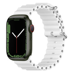 Λουράκι Σιλικόνης Ocean Silicone για Apple Watch 41mm / 40mm / 38mm – White