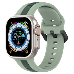 Λουράκι Σιλικόνης Dual Color Loop για Apple Watch Ultra 49mm - Light Green / Green