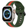 Λουράκι Σιλικόνης Dual Color Loop για Apple Watch Ultra 49mm - Army Green / Red