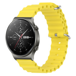 Λουράκι Σιλικόνης 22mm Ocean Style για Huawei GT2 Pro / GT2 / GT – Yellow