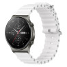 Λουράκι Σιλικόνης 22mm Ocean Style για Huawei GT2 Pro / GT2 / GT - White