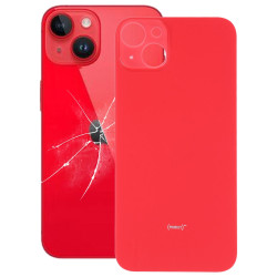 Ανταλλακτικό Καπάκι Big Camera Hole Back Glass για iPhone 14 Plus - Red