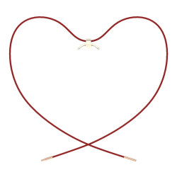 Mijobs Stainless Steel Necklace Pentant για Xiaomi Smart Band 8 / 9 / 10 – Red / Gold