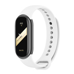 Λουράκι Σιλικόνης Mijobs για Xiaomi Smart Band 8 / 9 / 10 - White