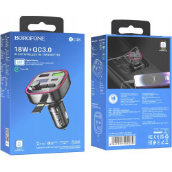 Borofone BC48 Car Bluetooth FM Transmitter QC3.0 - Black