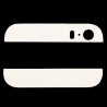 Πίσω Τζαμάκια Back Cover Πάνω και Κάτω για iPhone 5S - Λευκά