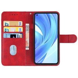 Θήκη Πορτοφόλι Book Leather Style για Xiaomi Mi 11 – Red
