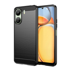 Θήκη Σιλικόνης Armor Carbon Fiber για Xiaomi Redmi 13C / Poco C65 4G – Black