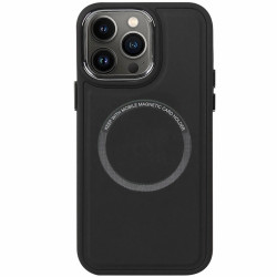 Θήκη Σιλικόνης Lavann με πλάτη δερματίνης & MagSafe για Apple iPhone 13 Pro Max - Black