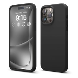 Θήκη Σιλικόνης Liquid Silicone Για iPhone 15 Pro Max - Black
