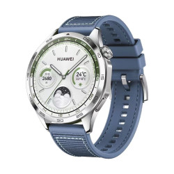 Λουράκι Σιλικόνης Nylon Woven Hybrid Braid για Huawei Watch GT4 46mm – Blue
