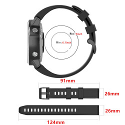Λουράκι Σιλικόνης για Garmin Fenix 6X Pro 26mm – Grey