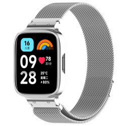 Milanese Stainless Steel Λουράκι με Frame για Redmi Watch 3 Active – Silver