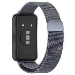 Milanese Stainless Steel Λουράκι για Huawei Band 8 / 9 / 10 – Space Grey