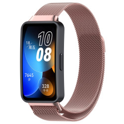 Milanese Stainless Steel Λουράκι για Huawei Band 8 / 9 / 10 – Rose Pink