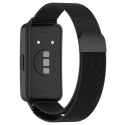 Milanese Stainless Steel Λουράκι για Huawei Band 8 / 9 / 10 – Black