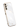 Θήκη Σιλικόνης XINLI Straight Edge για Samsung Galaxy A25 5G – White / Gold