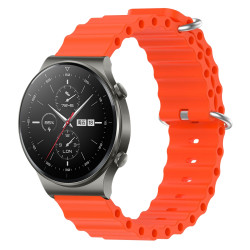 Λουράκι Σιλικόνης 22mm Ocean Style για Huawei GT2 Pro / GT2 / GT – Orange