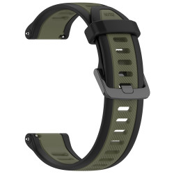 Λουράκι Σιλικόνης 22mm Dual Color για Huawei Watch GT4/GT3/GT2/GT2e/GT2 Pro/GT 46mm – Green/Black
