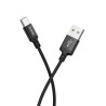 Hoco X89 Braided Καλώδιο Φόρτισης & Δεδομένων USB-A to Type-C 1m 3.0A - Μαύρο
