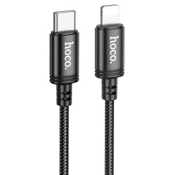 Hoco X89 Braided Καλώδιο Φόρτισης & Δεδομένων Type-C to Lightning 8pin 1m - Μαύρο