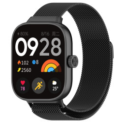 Milanese Stainless Steel Λουράκι για Redmi Watch 4 / Watch 5 – Black