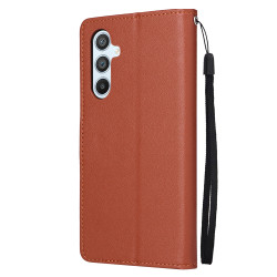 Θήκη Πορτοφόλι Leather Style Book Case για Samsung Galaxy A54 - Brown
