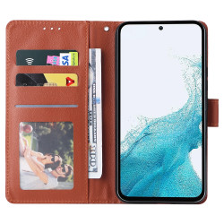 Θήκη Πορτοφόλι Leather Style Book Case για Samsung Galaxy A54 - Brown
