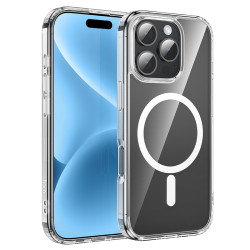 Θήκη Σιλικόνης HOCO MagSafe Magnetic Series Airbag για iPhone 16 Pro – Διάφανο