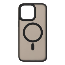 Θήκη Σιλικόνης Skin Feel Frosted με MagSafe για iPhone 12 / 12 Pro – Black