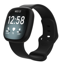 Λουράκι Σιλικόνης Small για Fitbit Versa 3 / Versa 4 / Sense 2 / Sense - Black