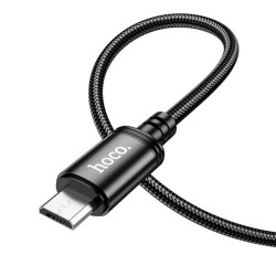 HOCO X89 Καλώδιο Φόρτισης & Δεδομένων Micro USB 1.0m 2.4A – Black Braided