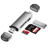 Αναγνώστης Κάρτας Μνήμης 6 σε 1 Type-C + SD + TF + Micro USB σε USB 3.0 Card Reader – Silver