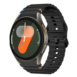 Λουράκι Σιλικόνης Wave Sport Band για Samsung Galaxy Watch 7 40mm / 44mm - Black