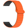 Μαγνητικό Λουράκι Σιλικόνης Dual Color για Redmi Watch 5 Lite / 5 Active – Orange Black