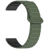 Μαγνητικό Λουράκι Σιλικόνης Dual Color για Redmi Watch 5 Lite / 5 Active - Dark Green / Black