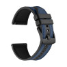 22mm Λουράκι Σιλικόνης με Δερμάτινη Επένδυση για Huawei Watch GT5 Pro/GT5/GT4/GT3/GT2/GT2e/GT2 Pro/GT 46mm – Blue