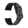 22mm Λουράκι Σιλικόνης με Δερμάτινη Επένδυση για Huawei Watch GT5 Pro/GT5/GT4/GT3/GT2/GT2e/GT2 Pro/GT 46mm – Coffee