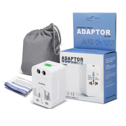 Universal International Travel Adaptor All-in-One - White