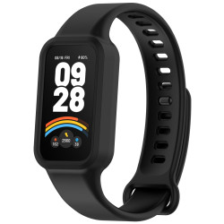 Λουράκι Σιλικόνης Solid Color για Redmi Band 3 / Smart Band 9 Active – Black