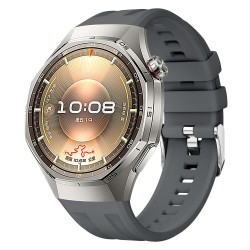 Λουράκι Σιλικόνης Solid Color για Huawei Watch GT6 Pro 46mm με μεταλλικό κούμπωμα – Dark Grey