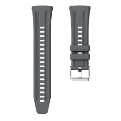 Λουράκι Σιλικόνης Solid Color για Huawei Watch GT6 Pro 46mm με μεταλλικό κούμπωμα – Dark Grey