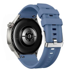 Λουράκι Σιλικόνης Solid Color για Huawei Watch GT6 Pro 46mm με μεταλλικό κούμπωμα – Blue