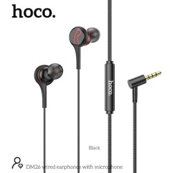 Ενσύρματα Ακουστικά HOCO DM26 με μικρόφωνο και αυξομειωση έντασης 1.2m - Black