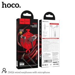 Ενσύρματα Ακουστικά HOCO DM26 με μικρόφωνο και αυξομειωση έντασης 1.2m - Black