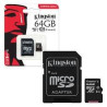 Kingston Micro SD 64GB Class 10 (740617298697)