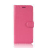 Litchi Texture Θήκη Book για Huawei Y6 2018 - Φούξια