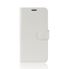 Litchi Texture Θήκη Πορτοφόλι για iPhone XS Max - Λευκό